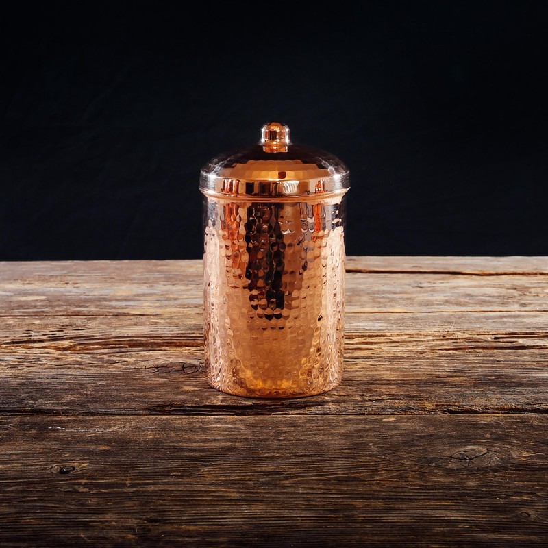 Sertodo Copper Kitchen Canisters | Polished, 1 Quart Capacity |