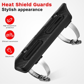 POPETPOP Muffler Guard Muffler Heat Guard ABS Muffler Cover Motorcycle Heat Shield Motorcycle Protector Protective Parts