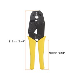sourcing map Ratchet Crimper Plier Tool for Crimping RG8 RG11 RG174 RG179 RG213 .100" .128" .429" RF Coax/Communications Connectors, Yellow