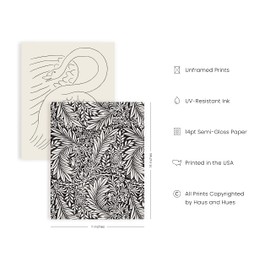 Haus and Hues Vintage Posters - Set of 6 Pictures Red and Black, Vintage Posters for Room Aesthetic, Vintage Prints for Wall Decor, Red Black White Painting, Matisse Prints, (11x14, Unframed)