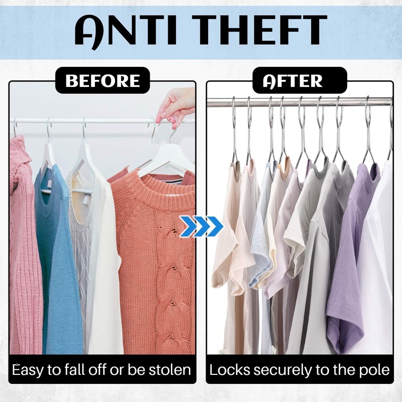 Leinuosen 12 Pack Anti-Theft Security Hangers 17 Inch Heavy Duty