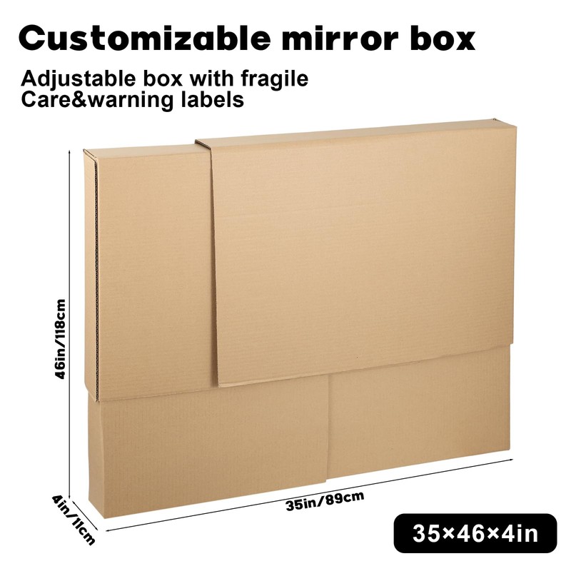 2 Sets TV Moving Box Adjustable Up to 62" TV，Picture/Paint/Mirror
