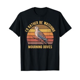 Mourning Dove Bird Lover Vintage Retro Sunset Bird Watching T-Shirt