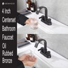 Oil Rubbed Bronze Bathroom Faucet 3 Hole, Senhozi 4 Inch