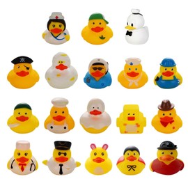 18 Pieces Small Yellow Duck Toys, Mini Rubber Ducks, Car Decoration Rubber Ducks, Floating Bath Ducks, Cute Bath Duck Toys
