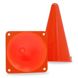JORESTECH 9" Inch Orange Cones for Sports Agility Traffic Field Road Soccer (Set of 12)