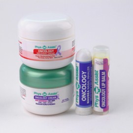 PhysAssist - Comfort kit for Chemo & Radio Patient The Gift of Love, Faith & Support. 2-1.5 oz face and body cream plus lip balm & inhaler