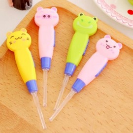 Cute Animal 3-Piece Tip LED Ear Pick Frog 8ea