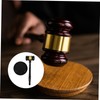 GANAZONO Wooden Auction Hammer Set Portable Judge Gavel for Court