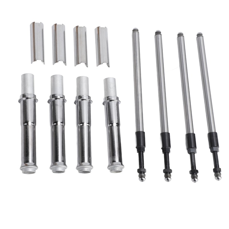 24PCS Adjustable Pushrods Cover Kit 0928 0023 Chrome Push Rod
