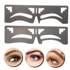 WOONEKY 2pcs Eyebrow Stencil Ruler Easy to Use for Length