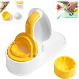 3 in 1 Dumpling Maker Machine, Dough Presser Dumpling Press Wrapper, Home DIY Dumpling Bao Bun Empanada Mold Making Tool (White)