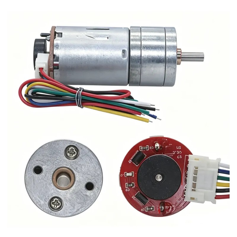 Motor Cd Motorreductor Ga25-370 12v 130rpm Encoder