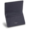 Bosca Navayo Card Case All Leather Wallet Blue-Black