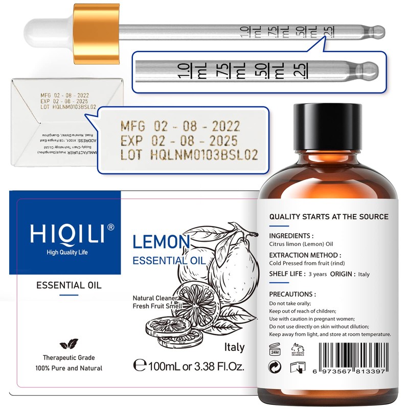 HIQILI HIQILI Lemon Essential Oil and Juniper Essential Oil, 100%