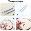 YEQIN 12 Pcs Long Needle Threaders (21cm) for Punch Needles