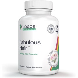 Logos NUTRITIONALS - Fabulous Hair - 60 Tablets | Hair Growth Supplement for Men & Women | with Biotin, Silica, Vitamins A, C & E | Supports Healthy Hair Growth | Nutrient-Rich Formula | Non-GMO