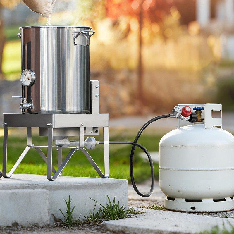 0-30 PSI Adjustable Propane Regulator with Gauge, 5 FT