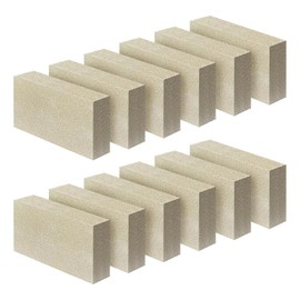Fire Bricks, Size 9″ x 4-1/2″ x 2-1/2″, 12-Pack, Light Weight Insulating Fire Bricks, 2.5 Inch Thick Firebricks Replacement for Wood Stoves, Fireplaces