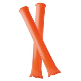eBuyGB Unisex 1202910-10 eBuyGB Pack of 10 Cheering Sticks Bang Bang Noise Makers Clappers for Football Sports Events , Orange, Pack UK