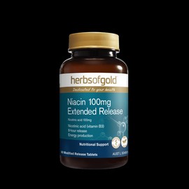 Herbs of Gold Buy Herbs of Gold Niacin 100mg Extended Release 60 Tablets Online | Chempro Chemists