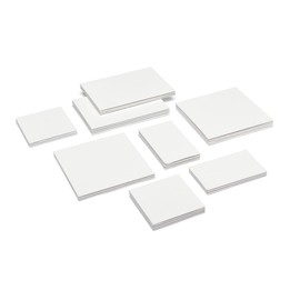 KINGART® 833-28 White 28 Pc. Multi-size Value ARTIST CANVAS BOARDS, Gesso Primed - 100% Cotton Square Panels, Art Supplies for Oil and Acrylic Painting, 7 Ea. 3x5, 4x4, 5x7, 6x6 in.