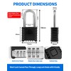 LUNEKUCK 2 Pcs Long Shackle Heavy Duty Combination Padlocks Outdoor
