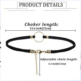 Gargantilla para Mujer, 13 piezas, Conjunto de Collar de Gargantilla de Encaje Negro, Gargantillas de Terciopelo para Mujeres