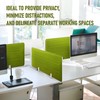 UNION ACOUSTIC Desk Divider Panel, 34.6" x 11.8", Green –