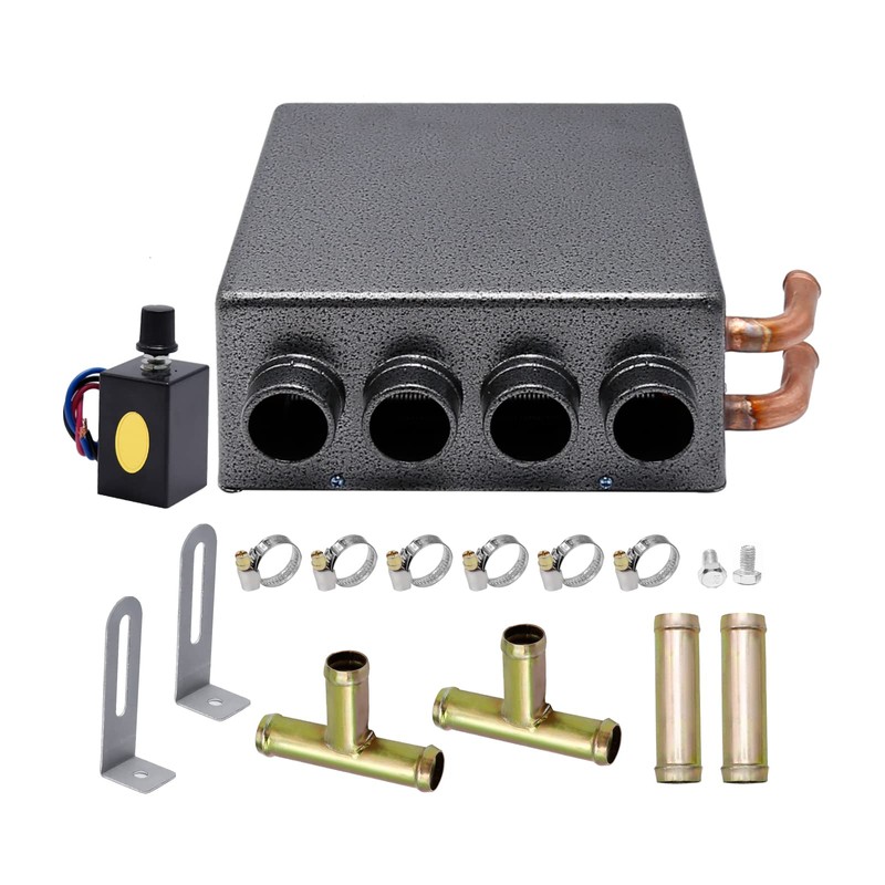 Saihisday 12V Car Auxiliary Heater, 4 Ports Universal Underdash Compact