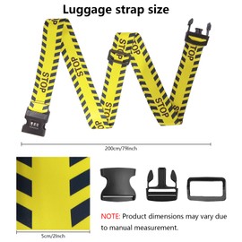 Luggage Strap with Combination Lock, Adjustable Non-Slip Luggage Strap, Long Suitcase Straps, Suitcase Strap Set, 2 Pieces Luggage Strap + 1 Piece Suitcase Tag, Suitcase Straps Cross, for Business Trip, Travel