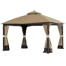 SCOCANOPY Replacement Top for 10x12 FT Gazebo Massillon Biscayne,Cabin-Style L-GZ933PST,Turnberry L-GZ933PCO-L,Tuscany L-GZ933PST-K (Khaki Ripstop)