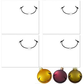 52 Pcs Christmas Stickers Combo - Flat for Windows, Cups & Curved for Ornaments, Xmas Balls (Waterproof + Wrinkle-Free)
