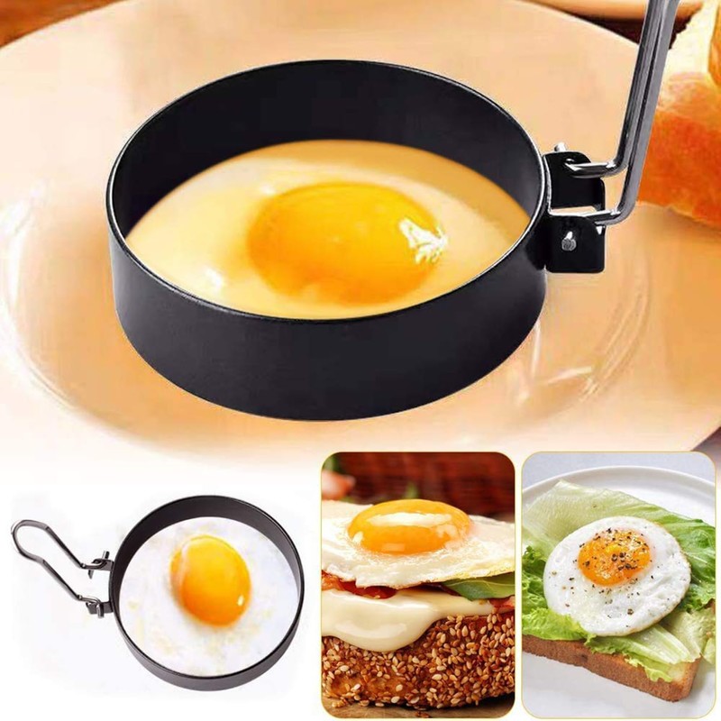 4 Pcs Egg Rings, Stainless Steel Egg Ring with Anti-Scald