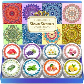 Qivatex Gifts for Women, Shower Steamers Aromatherapy Stocking Stuffers Christmas Birthday Gifts for Women, Mom, Teen Girls SPA Relaxation Stress Relief Boo Basket Stuffers for Women(8 Pack)
