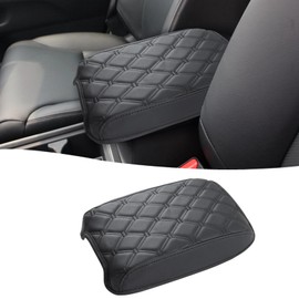GIANT PANDA Custom Car Center Console Armrest Cover Fit for Honda CRV 2012 2013 2014 2015 2016,Waterproof Faux Leather Middle Console Cover Arm Rest Lid Cover Protector - Full Protection - Black