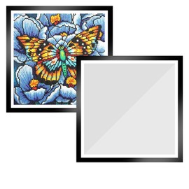 ACONDE Pack of 2 Diamond Painting Frames, 30 x 30 cm Diamond Painting Picture Frame, Black Magnetic Frame, for Home Wall Decoration