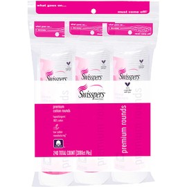 Swisspers Premium 100% Cotton Rounds, Hypoallergenic, 240 Count