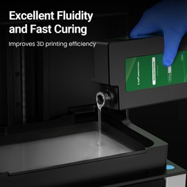Boxed Standard 3D Printer Resin Fast UV Curing Plant-Based 3D Resin Liquid with High Precision Low Viscosity Suit for 8K/12K/14K GK3 Ultra DLP LCD 3D Printing Miniatures, Garage Kits, Clear 1.2KG