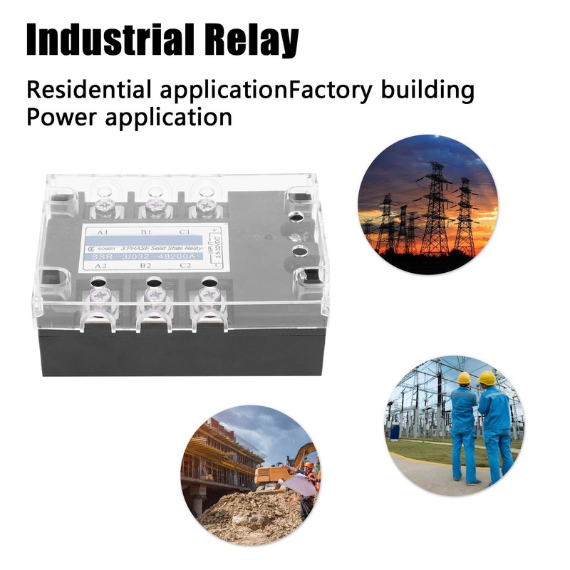 3-Phase Solid State Relay DC Control AC 480V 200A Industrial
