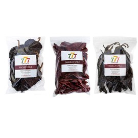 Mexican Chiles 3 Pack Guajillo, Ancho and Pasilla 4oz each. Whole Dried Chili Peppers.