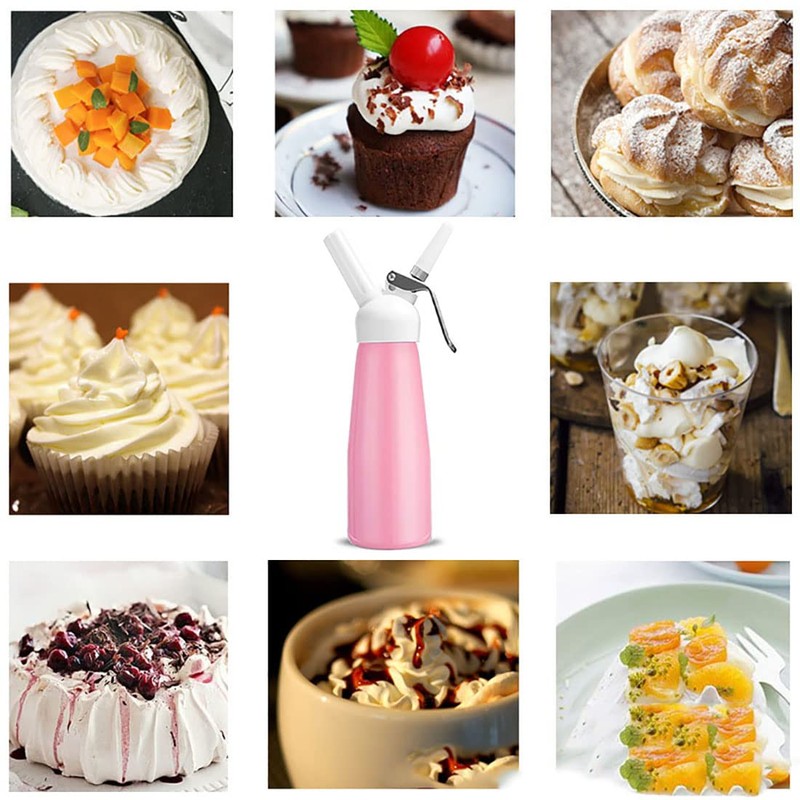 Professional Whipped Cream Dispenser, Aluminum Whipped Cream Canister, Whipped Cream
