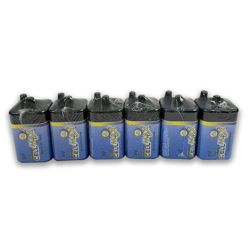 CellMax, 6-Volt Super Heavy Duty, Lantern Battery - 6 Pack