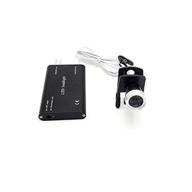 Hot Dental Portable 3W LED Headlight Lamp Clip-on Type for Dental Surgical Binocular Loupes Black