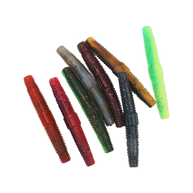 16pcs Soft Lure TPR Bite Resistant Hidden Hook Tip Built