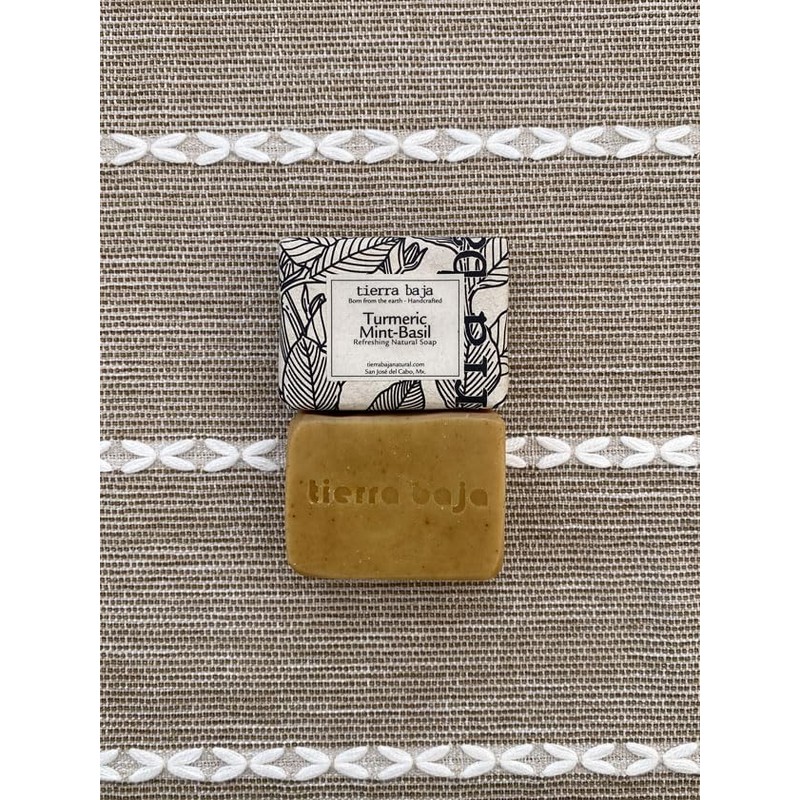 Jabón Natural de Menta y Cúrcuma 100g – Refrescante y