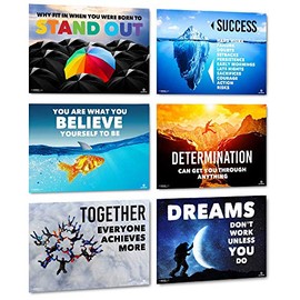 Sproutbrite Classroom Decorations - High School Motivational Posters - Educational and Inspirational Growth Mindset for Teacher and Students