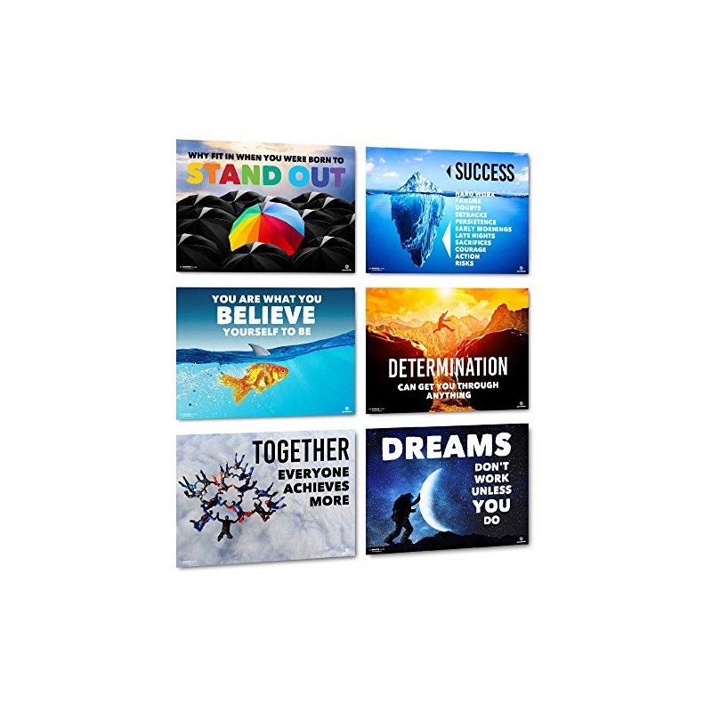 Sproutbrite Classroom Decorations - High School Motivational Posters - Educational