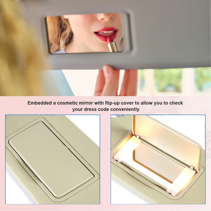 Right Passenger Side Sun Visor Beige Compatible with 2016-2022 Honda