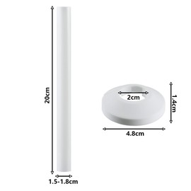 Hohitenz Set of 6 Heating Pipe Covers with 6 Rosette for Heating Pipes Diameter 15-18 mm - White Heater Trim & Pipe Cover 200 mm - Cover for Radiator & Heater